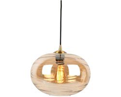 Leitmotiv Hanglamp Glamour Sphere - Bruin - Ø30cm - Scandinavisch,Modern - Hanglampen Eetkamer, Slaapkamer, Woonkamer