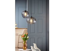 Leitmotiv Hanglamp Glamour Sphere - Grijs - Ø30cm - Scandinavisch,Modern - Hanglampen Eetkamer, Slaapkamer, Woonkamer