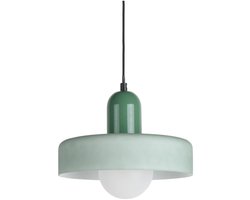 Leitmotiv Hanglamp Opaco Grato - Groen - 25x25x23cm - Modern - Hanglampen Eetkamer, Slaapkamer, Woonkamer