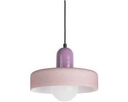 Leitmotiv Hanglamp Opaco Grato - Paars - 25x25x23cm - Modern - Hanglampen Eetkamer, Slaapkamer, Woonkamer
