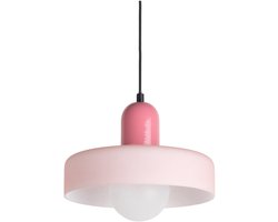 Leitmotiv Hanglamp Opaco Grato - Roze - 25x25x23cm - Modern - Hanglampen Eetkamer, Slaapkamer, Woonkamer