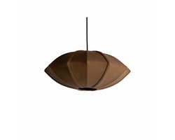 Leitmotiv Hanglamp Paris Disc - Bruin - 50x50x22cm - Scandinavisch - Hanglampen Eetkamer, Slaapkamer, Woonkamer
