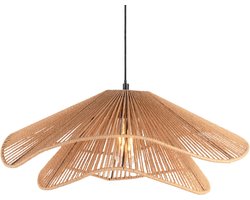 Leitmotiv Hanglamp Sombra Double - Naturel - 60x60x22.5cm - Modern - Hanglampen Eetkamer, Slaapkamer, Woonkamer