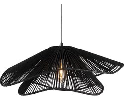 Leitmotiv Hanglamp Sombra Double - Zwart - 60x60x22.5cm - Modern - Hanglampen Eetkamer, Slaapkamer, Woonkamer