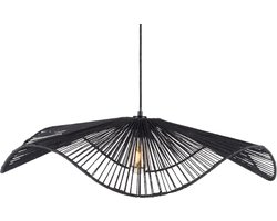 Leitmotiv Hanglamp Sombra Large - Zwart - 80x80x19cm - Modern - Hanglampen Eetkamer, Slaapkamer, Woonkamer