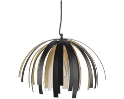 Leitmotiv Hanglamp Willow - Alu Zwart met Goud - 50x35cm