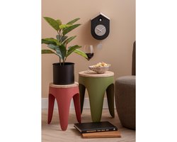 Leitmotiv Kruk Double Funky - Legergroen - Ø24cm - Scandinavisch
