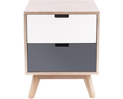 Leitmotiv Ladekast Snap wood - met 2 lades - 42x36x51cm - Scandinavisch