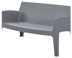 Leitmotiv - Lounge Bank Recreo - Grijs - 66,5x119x73 cm