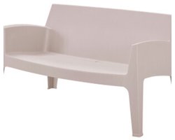 Leitmotiv - Lounge Bank Recreo - Grijs - 66,5x119x73 cm