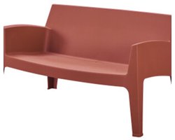 Leitmotiv - Lounge Bank Recreo - Rood - 66,5x119x73 cm