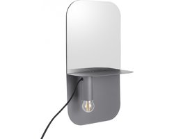 Leitmotiv Plate Lamp - Wandlamp - Ijzer - 12 x24 x 45 - Grijs