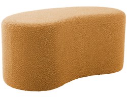 Leitmotiv Poef Ada Wave - Geel - 80x43x36cm - Scandinavisch