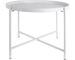 Leitmotiv Salontafel Meseta - Wit - 50x50x38.5cm - Modern