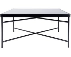 Leitmotiv Salontafel Smooth - Large - Vierkant Mat Zwart - 80x80x40cm - Modern