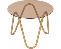 Leitmotiv - Side Table Ventana Rond - Bruin - 50x50x35 cm
