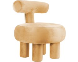 Leitmotiv Stoel Abrazo - Bruin - 58x58x67cm - Scandinavisch - Woonkamer - Slaapkamer