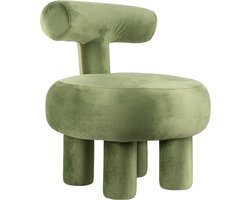 Leitmotiv Stoel Abrazo - Groen - 58x58x67cm - Scandinavisch - Woonkamer - Slaapkamer