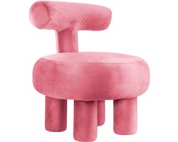 Leitmotiv Stoel Abrazo - Roze - 58x58x67cm - Scandinavisch - Woonkamer - Slaapkamer
