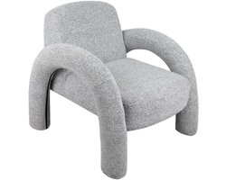 Leitmotiv Stoel Brazo Melange - Grijs - 88x74x74cm - Modern - Woonkamer - Slaapkamer