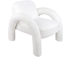 Leitmotiv Stoel Brazo Melange - Wit - 88x74x74cm - Modern - Woonkamer - Slaapkamer