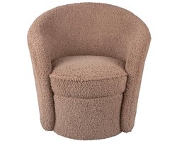 Leitmotiv Stoel Cuddly - Bruin - 70x73x82 cm - Modern,Scandinavisch