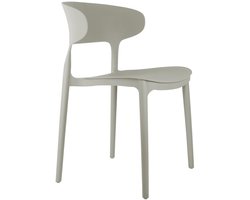Leitmotiv Stoel Fain - Donkergrijs - 50x40.5x75cm - 2 stuks - Scandinavisch - Woonkamer - Slaapkamer