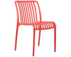 Leitmotiv Stoel Glee - Scarlet rood - 58x42x79cm - 2 stuks - Scandinavisch - Woonkamer - Slaapkamer