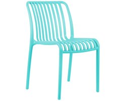 Leitmotiv Stoel Glee - Turquoise - 58x42x79cm - 2 stuks - Scandinavisch - Woonkamer - Slaapkamer