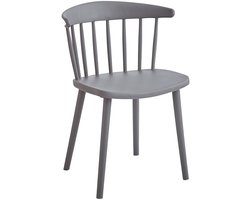 Leitmotiv Stoel Viejo - Antraciet - 57x44x75cm - Set van 4 - Modern - Woonkamer - Slaapkamer