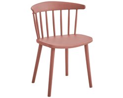 Leitmotiv Stoel Viejo - Donkerrood - 57x44x75cm - Set van 4 - Modern - Woonkamer - Slaapkamer