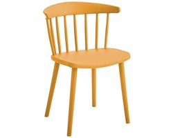 Leitmotiv Stoel Viejo - Okergeel - 57x44x75cm - Set van 4 - Modern - Woonkamer - Slaapkamer