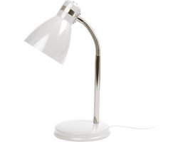 Leitmotiv Study bureaulamp - flexibele arm - 38 cm hoog - E27 - modern - wit