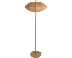 Leitmotiv Vloerlamp Paris Disc - Donker kaki - 50x50x142cm - Scandinavisch - Staande lampen voor Woonkamer - Slaapkamer