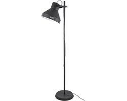 Leitmotiv Vloerlamp Tuned - IJzer Zwart - 180x35cm - Scandinavisch - Staande lampen voor Woonkamer - Slaapkamer