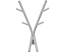 Leitmotiv Wandkapstok Deer - Staal Satijn Nikkel - 47,7x11,8x29cm