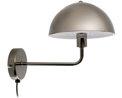 Leitmotiv Wandlamp Bonnet - Metaal Smokey Grijs - Ø20x18cm - Binnen Modern