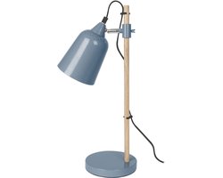 Leitmotiv Wood Like - Tafellamp - Metaal - Blauw