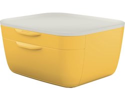 Leitz Cosy Ladenblok  - Ladekastje Met 2 Laden  - Ladenbox Voor Bureau  - Ideaal voor Thuiskantoor/Thuiswerken - Warm Geel