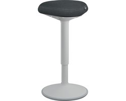 Leitz Ergo Active Zit Sta Kruk met Comfortzitting - Bureaukruk - Ergonomische Kruk - Grijs