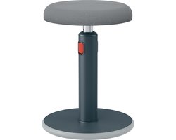 Leitz Ergo Cosy Actieve Ergonomische Zit/Sta Kruk - Ideaal voor Thuiskantoor - Fluweel Grijs