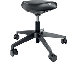 Leitz Ergo Zitkruk met Wieltjes en Comfortzitting - Ergonomische Zadelkruk - In Hoogte Verstelbaar - Zwart