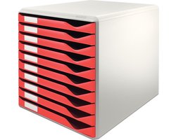 Leitz Ladenblok met 10 laden - Wit/Rood
