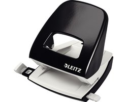 Leitz NeXXt Metalen Bureau Perforator - Perforeert Tot 30 Vel - Voor Mappen En Ringbanden - Zwart