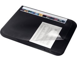 Leitz Plus Bureau Onderlegger met Transparante Bovenlaag - Zwart