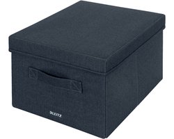 Leitz Stoffen opbergdoos met deksel middelgroot , set van 2