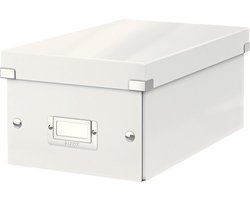 Leitz WOW Click & Store Kartonnen Opbergdoos - 84% Gerecycled Karton - 20.6 x 15 x 35.2 cm (BxHXD) - Ideaal voor Kantoor en Thuiswerken - Wit