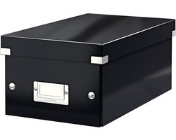 Leitz WOW Click & Store Kartonnen Opbergdoos - 84% Gerecycled Karton - 21 x 15 x 35.2 cm (BxHXD) - Ideaal voor Twhuiswerkplek - Zwart