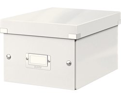 Leitz WOW Click & Store Kleine Opbergdoos - 84% Gerecycled Karton - 22 x 28.2 cm (BxHxD) - voor A5 Formaten - Wit