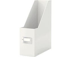 Leitz WOW Click & Store Stevige Tijdschriftenhouder - Lectuurbak - 77% Gerecycled Karton - 10.3 x 33 x 25.3 Cm (BxHxD) - Wit